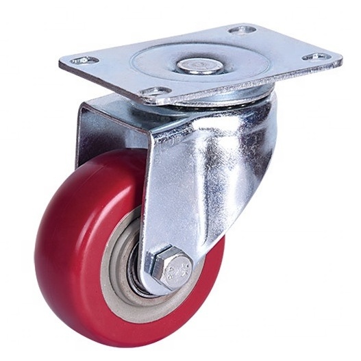 Swivel Plate with Brake On Color Polyurethane Medium industrial PVC plastic  universal wheel Caster Wheels