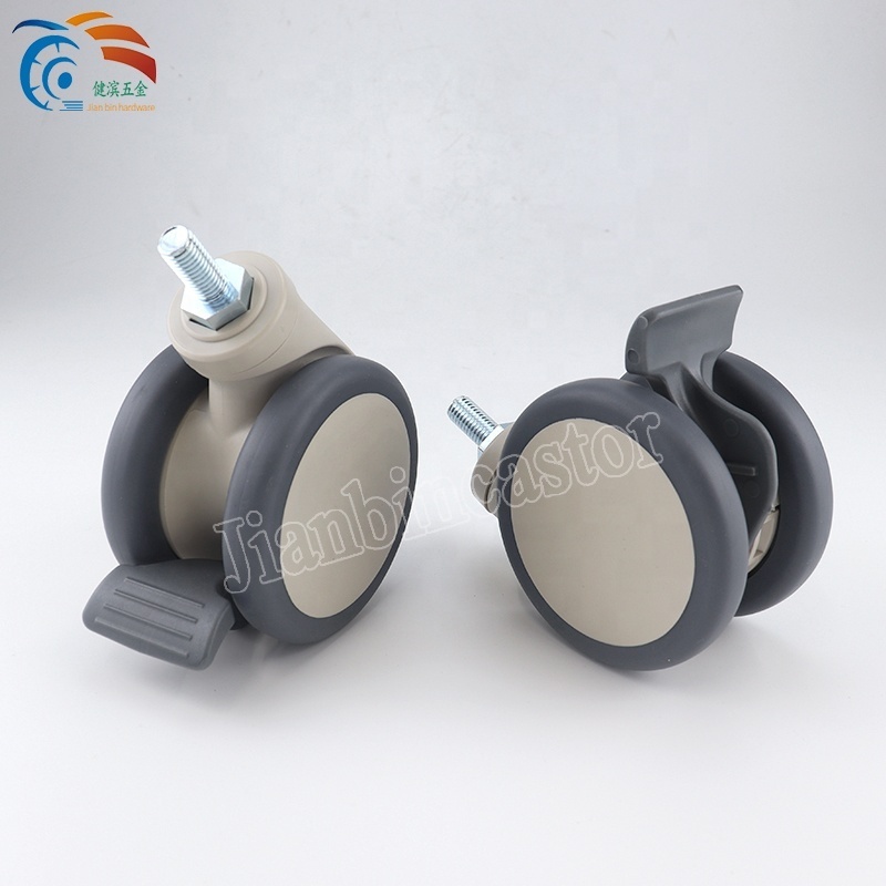 Factory Price TPR Caster Wheel with Brake  Hospital Caster for Trolley Swivel Medical Caster Healthcare Bed castor wheel