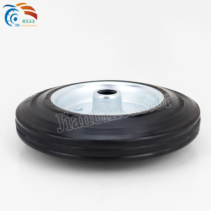 12 inch black rubber Heavy Duty Industrial Single Wheel