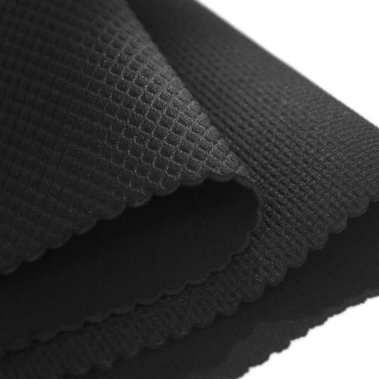 Jianbo 2mm 3mm 5mm Elastic Waterproof CR SBR Neoprene Rubber Sheet Anti Slip Embossed Shark Skin Neoprene Fabric for Car Seat