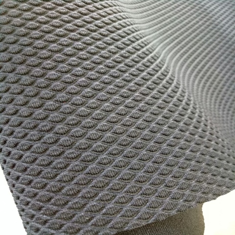 Jianbo 2mm 3mm 5mm Elastic Waterproof CR SBR Neoprene Rubber Sheet Anti Slip Embossed Shark Skin Neoprene Fabric for Car Seat