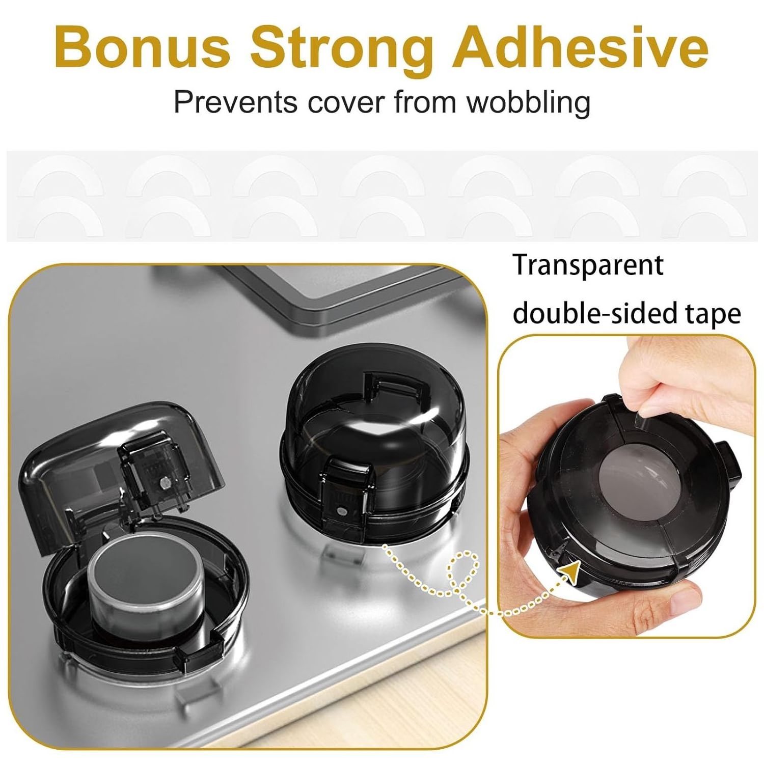 Heat-Resistant Baby Proof Dual Key Oven Knob Covers for Child Safety and Pet Stove Knob Covers for Child Safety