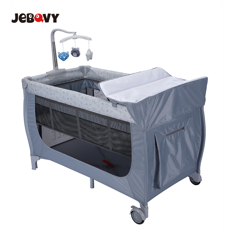 New Trend Corral Para Bebes Portable Crib for Baby Baby Playpen with Detachable Bassinet and Changing Table