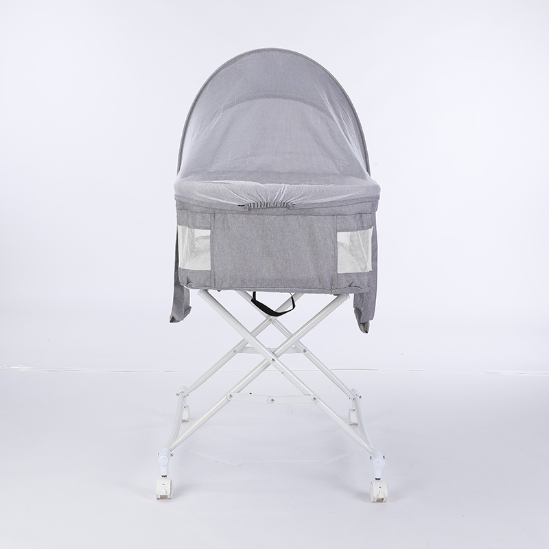 Multi Purposes Sleeper Baby Bassinet Bedside Crib with Canopy Wheels