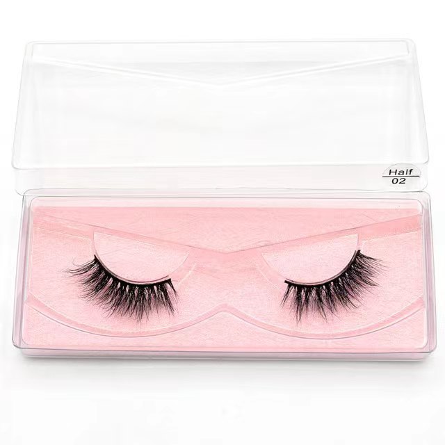 Half lashes short natural 3d real mink lashes cat eye eyelashes wholesale corner half eyelashes full strip lashes(old)