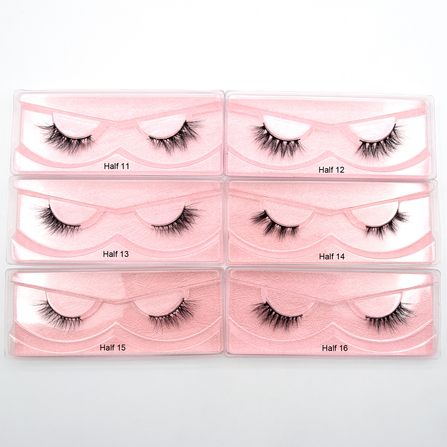 Half lashes short natural 3d real mink lashes cat eye eyelashes wholesale corner half eyelashes full strip lashes(old)