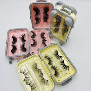 Custom luggage lashes suitcase for lashes eyelash packaging box mini lash suitcase bundle