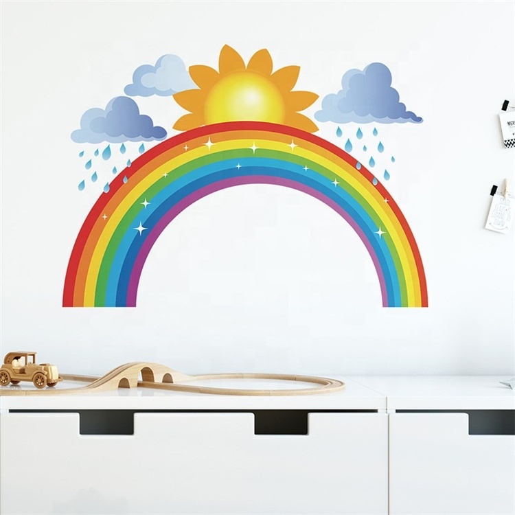 Professional Manufacturer Sun Clouds Diy Wall Sticker For Children's Room