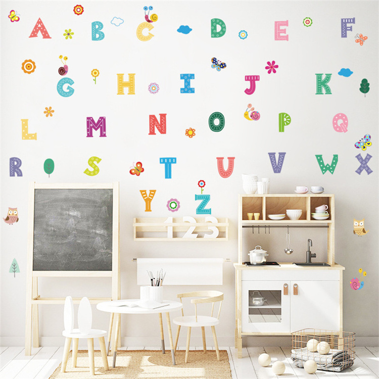 Alphabet Wallsticker For Walls Self Adhesive Contact Paper For Kid Bedroom Wall Decoration