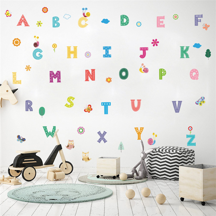 Alphabet Wallsticker For Walls Self Adhesive Contact Paper For Kid Bedroom Wall Decoration