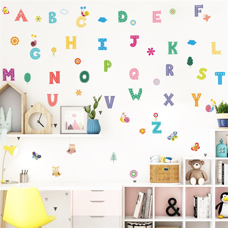 Alphabet Wallsticker For Walls Self Adhesive Contact Paper For Kid Bedroom Wall Decoration