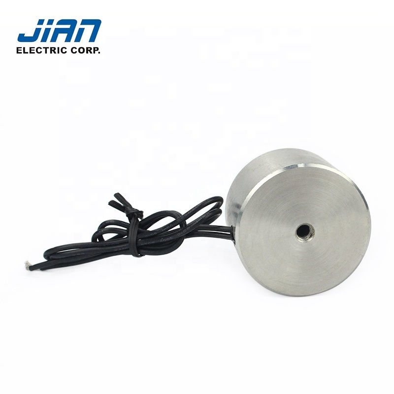 12V DC JSP-4026 Industrial Small Electrical Holding Magnet Round Solenoid Lifting Electromagnet