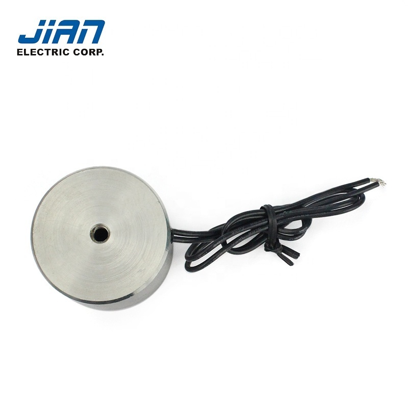 12V DC JSP-4026 Industrial Small Electrical Holding Magnet Round Solenoid Lifting Electromagnet