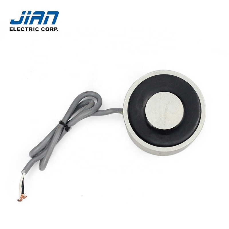 24VDC JSP-7045 200kgs force powerful holding Electromagnet mini electromagnet round electromagnet