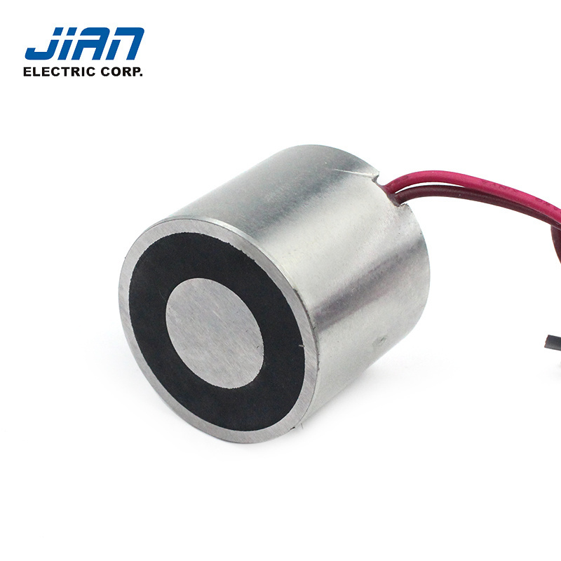 JSP-3229K solenoid circular electromagnet 24V DC Electrical Holding electromagnet Round Solenoid magnetic chuck