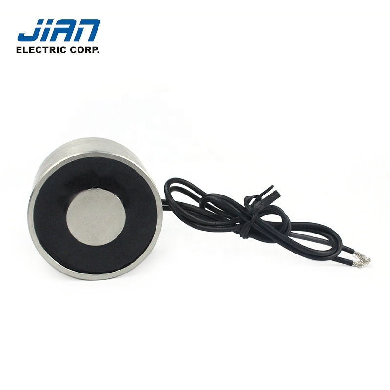 12V DC JSP-4026 Industrial Small Electrical Holding Magnet Round Solenoid Lifting Electromagnet