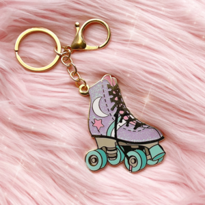 High-Quality Zinc Alloy Roller Skate Keychain for Skating Enthusiasts and Collectors