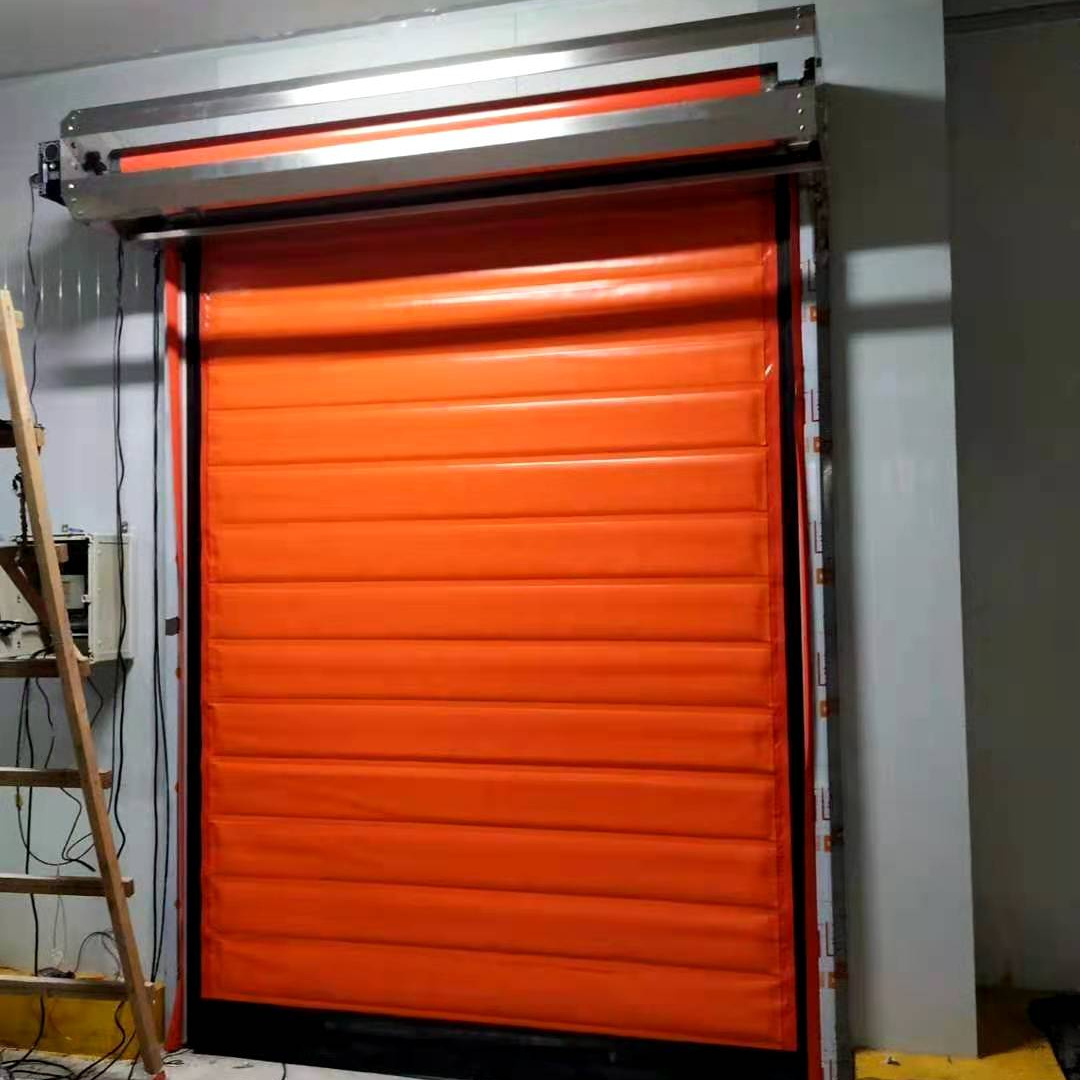 High quality insulated cold storage room fast action roll up shutter doors freezer high speed rolling doors