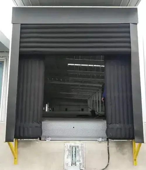 High quality logistics equipment automatic sectional overhead door with dock shelter and dock leveler for logistics system