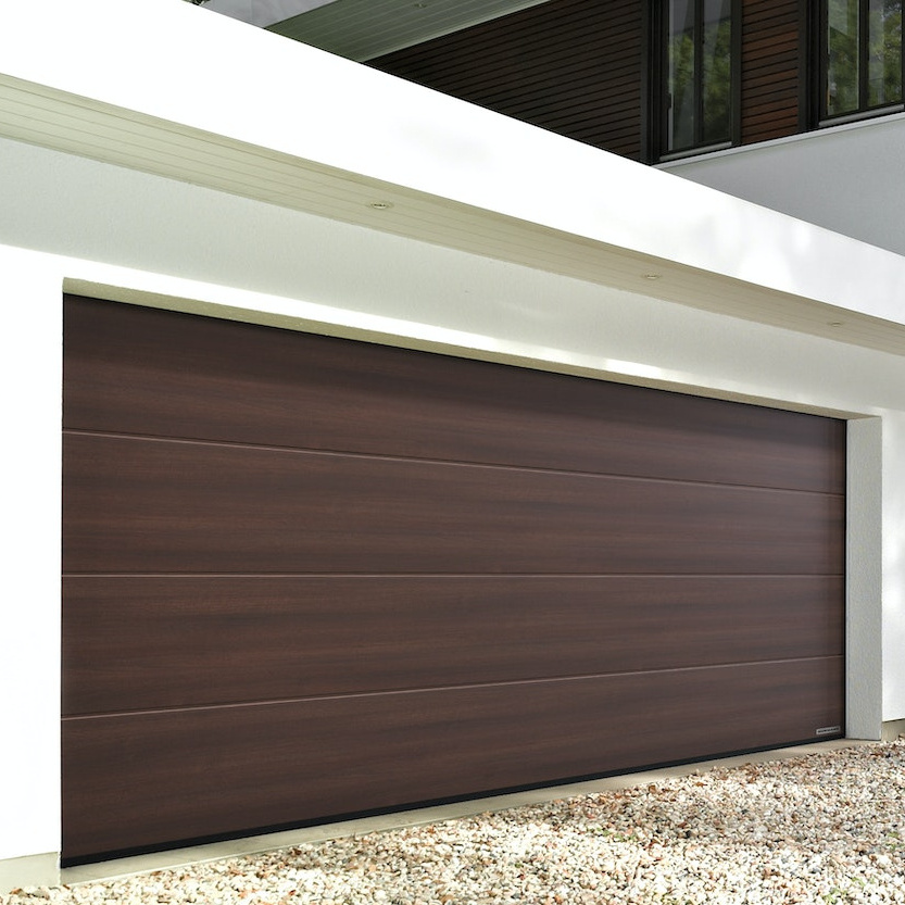 Electric Residential Sectional Overhead Sliding Garage Doors with wicket pedestrian access door