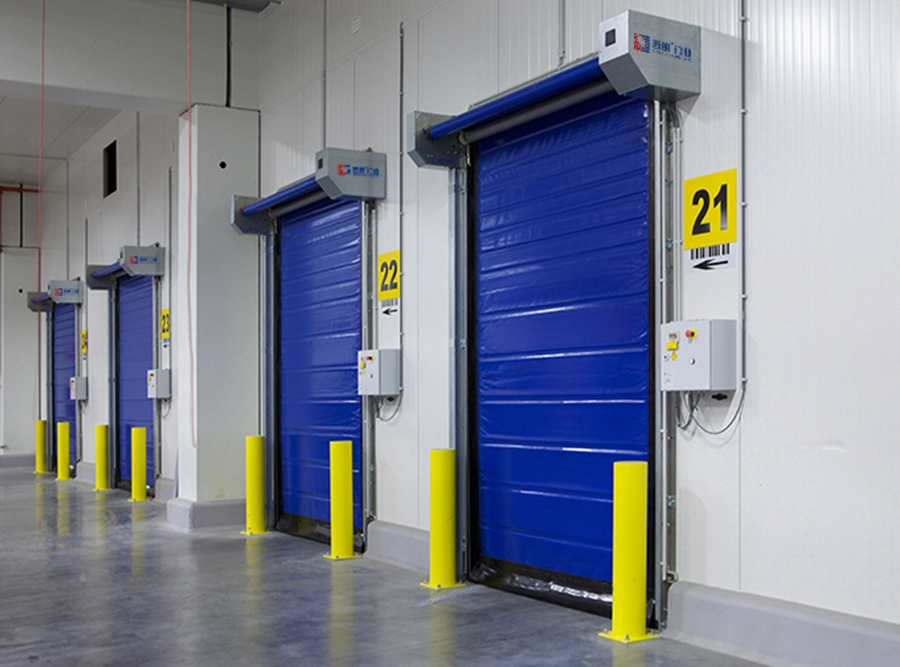 High quality insulated cold storage room fast action roll up shutter doors freezer high speed rolling doors