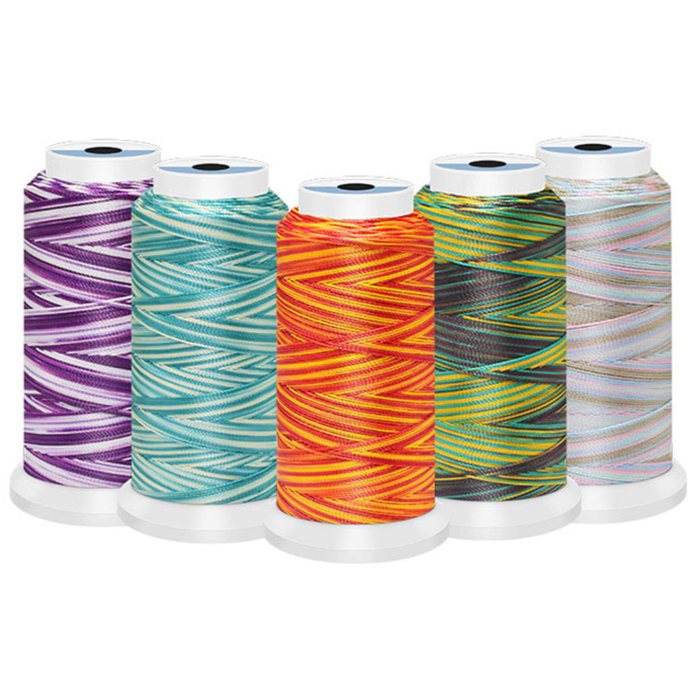 20/3 30/3 60/2 40/3 Manufacturer Industrial High Tenacity Gradient Polyester Sewing Yarn Colorful Thread For Sofa Leather Shoes