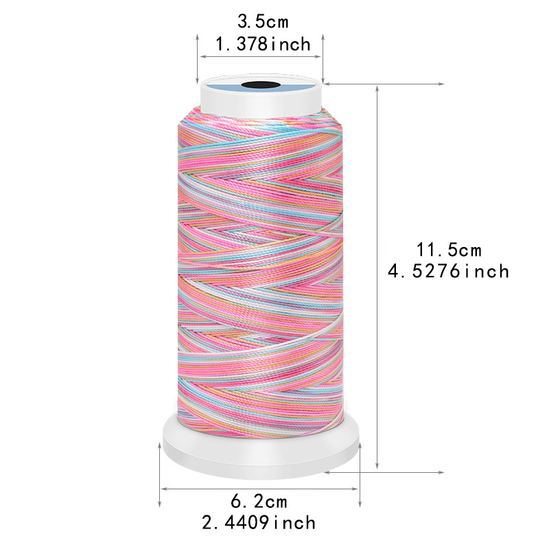 20/3 30/3 60/2 40/3 Manufacturer Industrial High Tenacity Gradient Polyester Sewing Yarn Colorful Thread For Sofa Leather Shoes