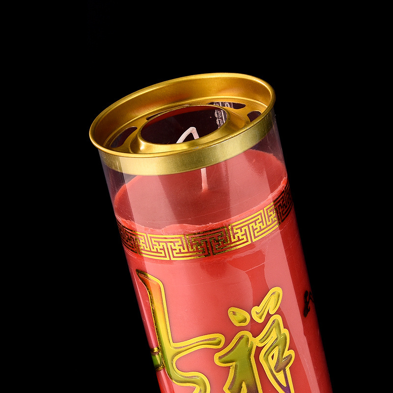 Nice Quality Red/Yellow Buddhist No Smoke Fragrant 5 Day Butter Pillar Candle for Buddha worship and religious activities