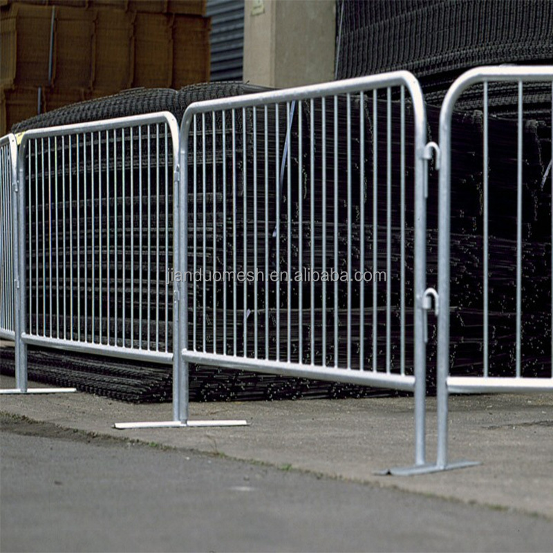 metal crowd control queue road barrier fence