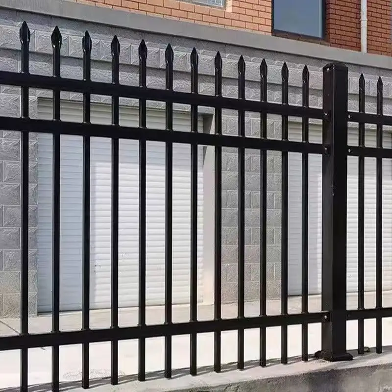 4 ft. x 6 ft. welded wire wood frame fence panel 6ft X 8ft easily assembled steel picket wrought iron fence