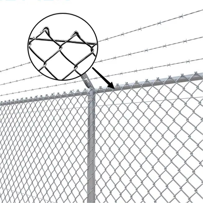 Galvanized stainless steel wire chain link wire mesh fence netting for prison fence