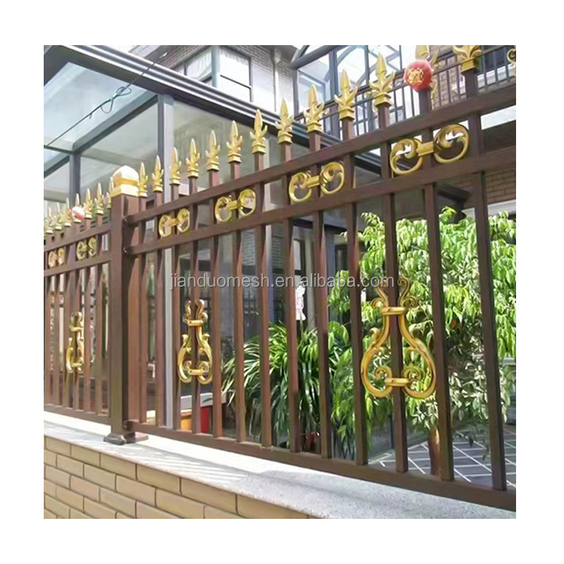 removable wrought iron fence 8ft by 8ft ornaments