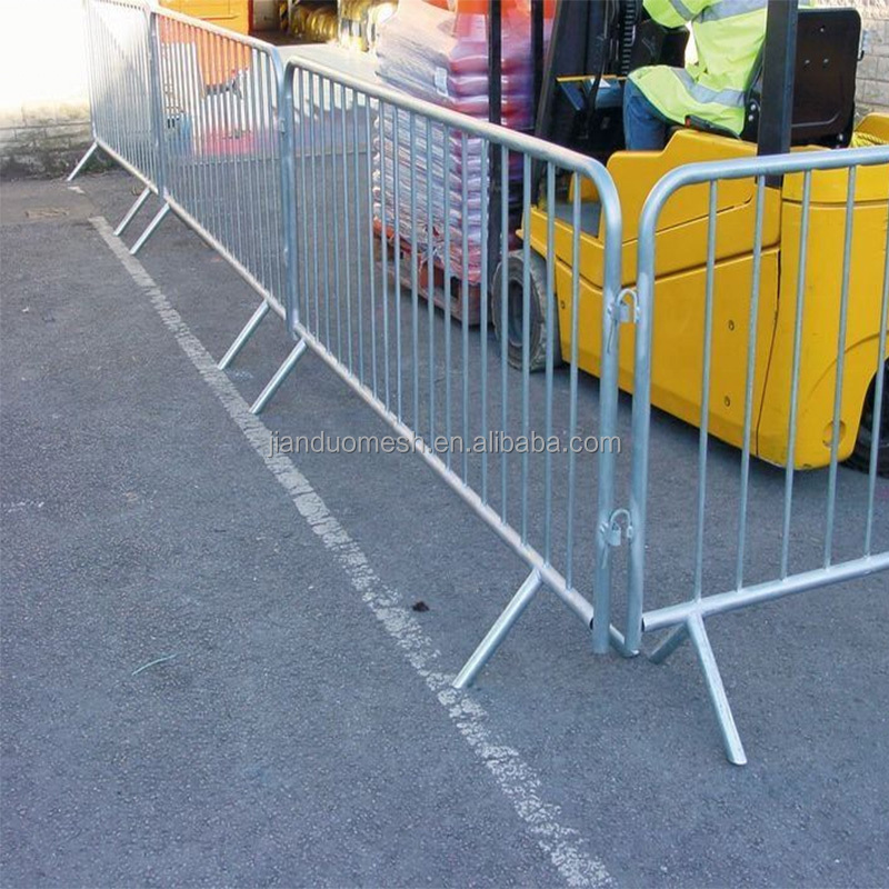 metal crowd control queue road barrier fence