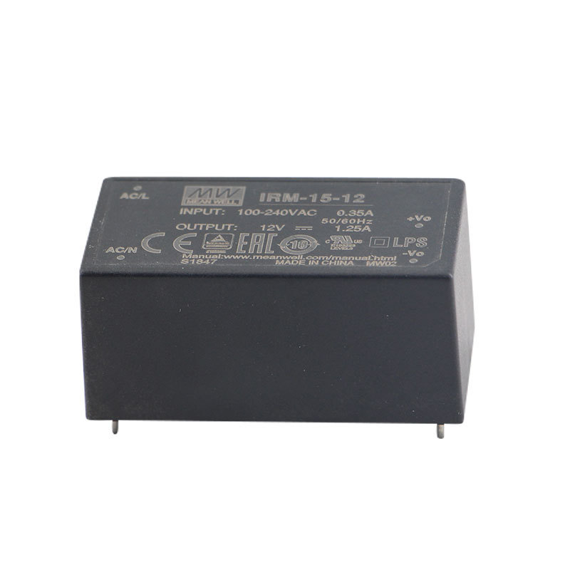 MEAN WELL IRM-15-12 Industrial Miniature PCB Mount Fully Isolated Plastic Case 12V Power Supply