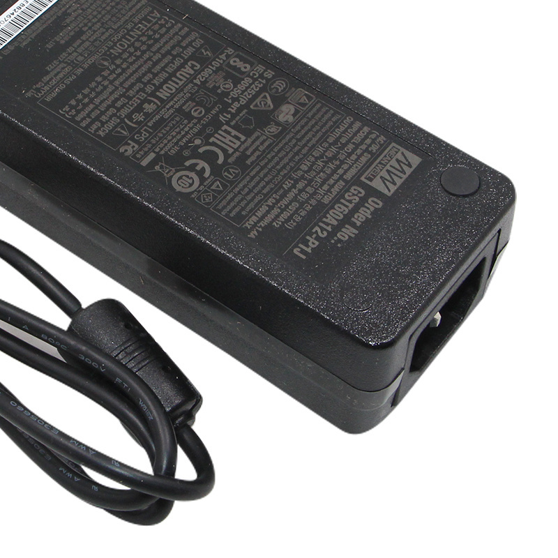 Meanwell Universal Desktop Adaptor GST60A12-P1J AC DC 12V 5A Power Adapter