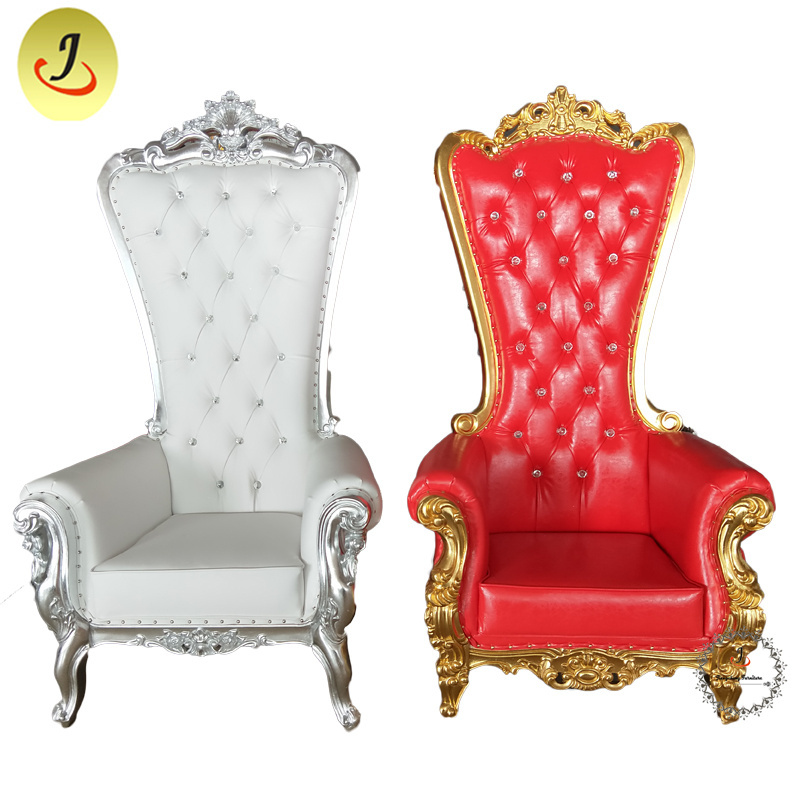 wholesale price new product Modern high back white color  wedding king throne chair