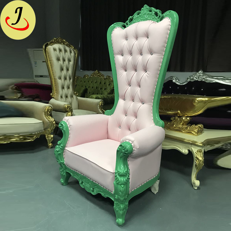 JC-K02New product Luxury Wedding Event Wooden high back King Throne chair