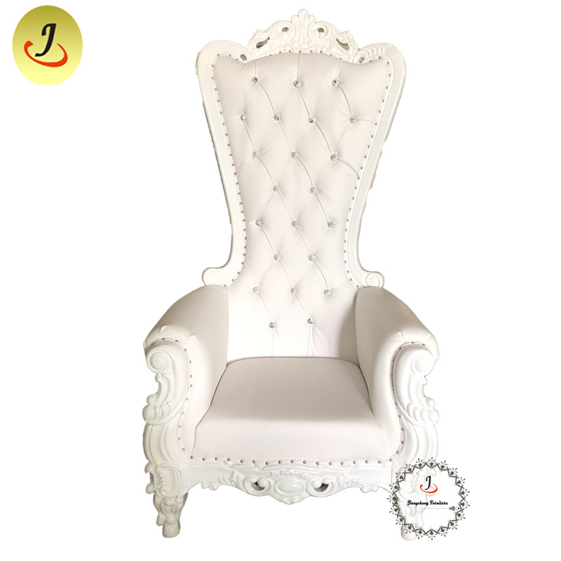 wholesale price new product Modern high back white color  wedding king throne chair