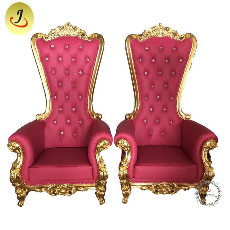 wholesale price new product Modern high back white color  wedding king throne chair