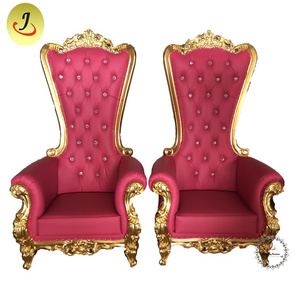 JC-K02New product Luxury Wedding Event Wooden high back King Throne chair