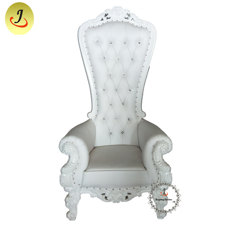 wholesale price new product Modern high back white color  wedding king throne chair