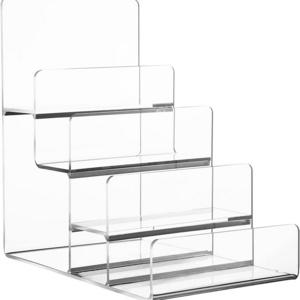 Clear Acrylic Wallet Display Stand 3 Tiers Acrylic Purse Stand Holder Perspex Purse Display Holder Rack