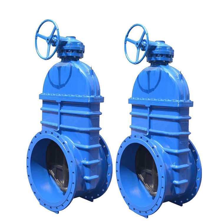 DN800 cast iron gate valve bevel gear soft seal gate valve gate valve handle