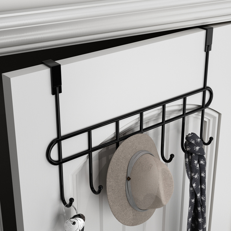 Over The Door 7 Hook Hanger - Hangs Shirts, Coat Hook, Robes, Perfect Hat Rack