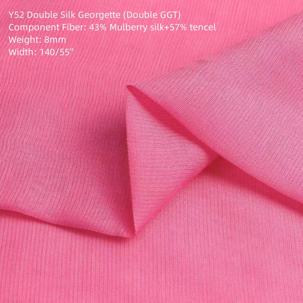 Y52 Double Silk Georgette ( Double GGT) Mulberry Silk And Fabric in stock