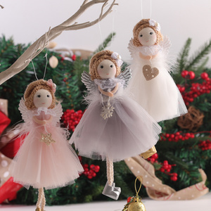 New Xmas Gauze Plush Ballet Girl Christmas Tree Ornaments Christmas Hanging Angel Pendants For Christmas Tree Decor