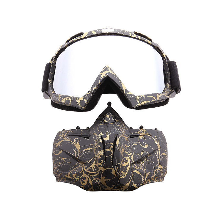 Guangzhou Manufacturer Custom Dirt Bike Motocross Riding Motorcycle Goggles With Mask