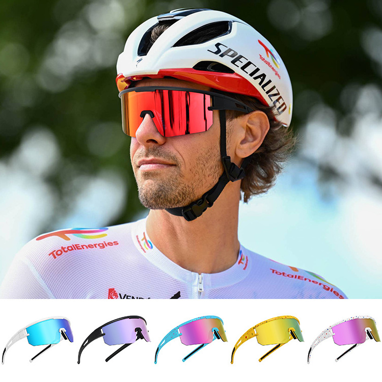 Big Lens Durable Ultra-light Frame fashionable sunglasses Polarized Sport Glasses Cycling Sunglasses For Men Women