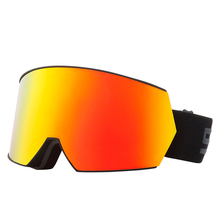 Custom Made CE Ski Glasses Magnetic Frameless UV HD Cylinder Super Magnetic Antifog Ski Goggles