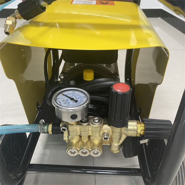 2023 New Product Yellow 220V Motor High Pressure Pipe Drain Cleaning Machine With Wheels